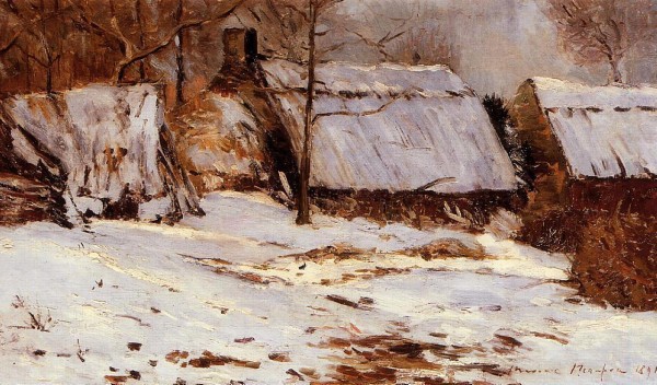 Cabins under the Snow by Maxime Maufra